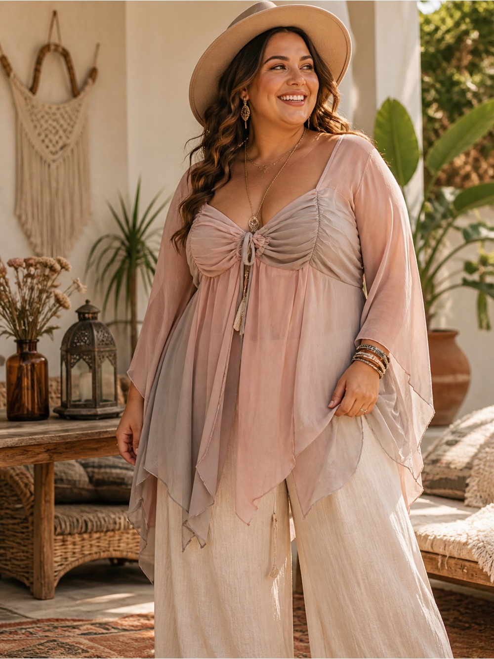 Chic Blush Women's Blouse